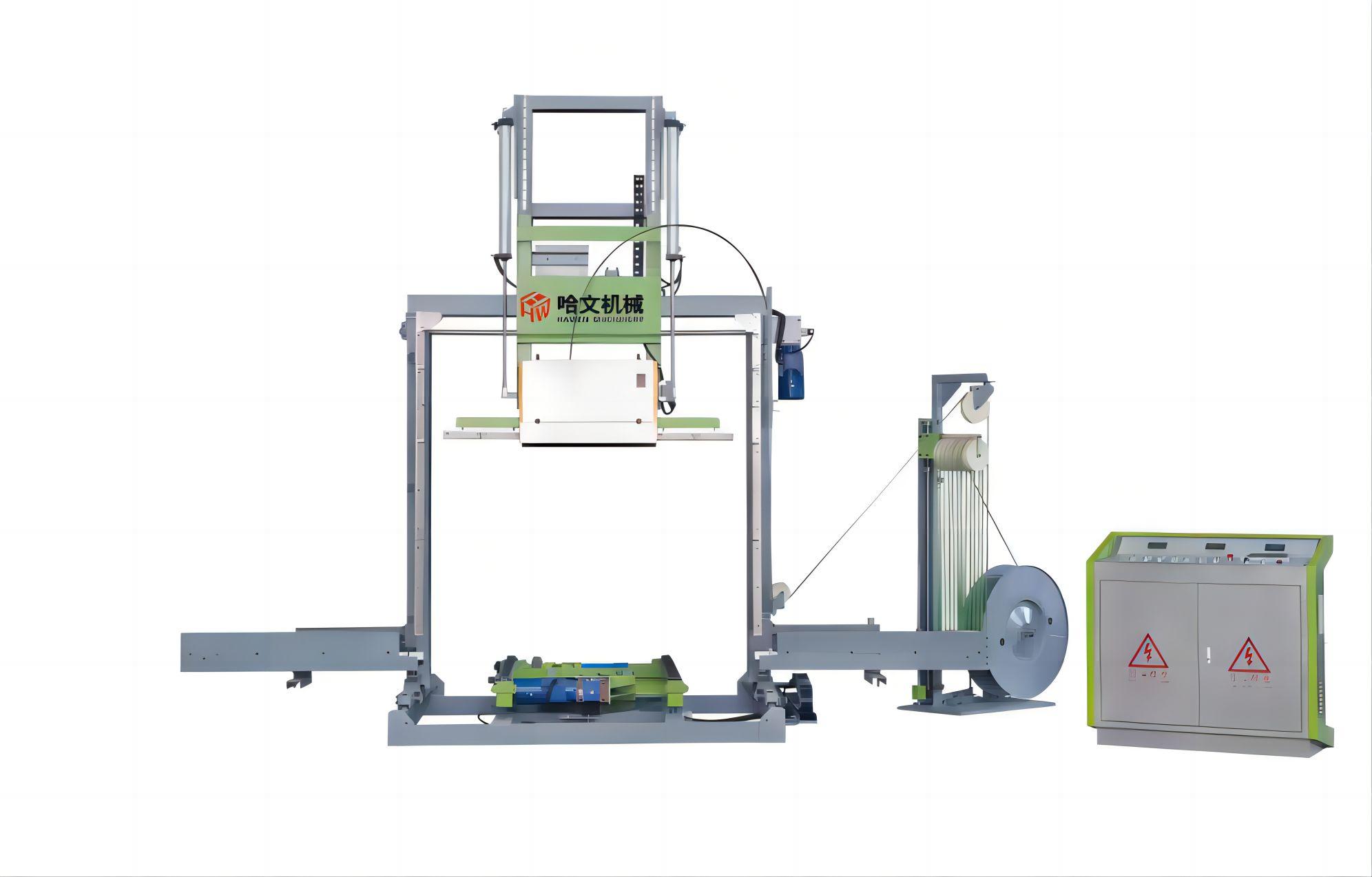 Automatic strap packing machine in Saudi Arabia.